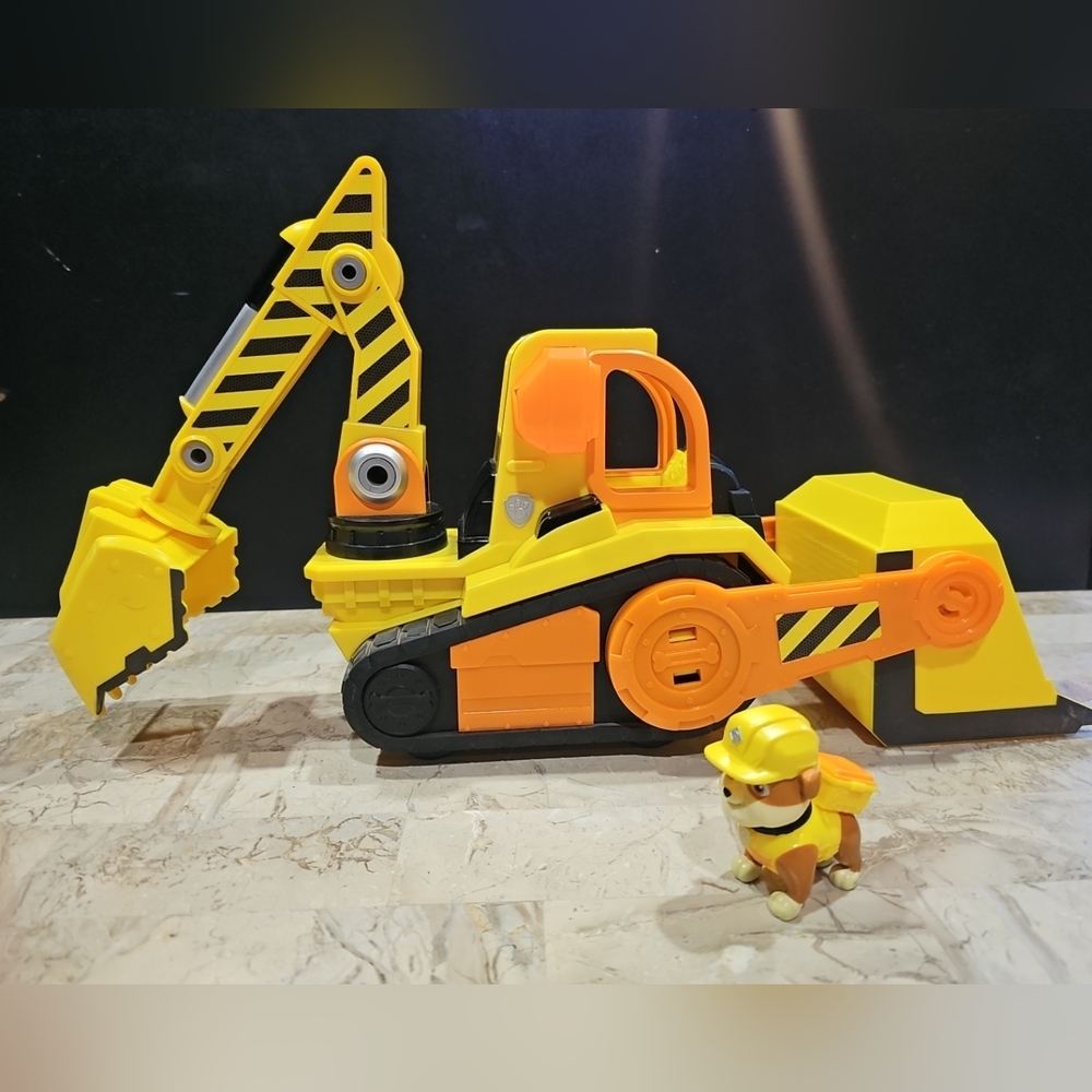 Construction Excavator Toy Set - Yellow and Orange